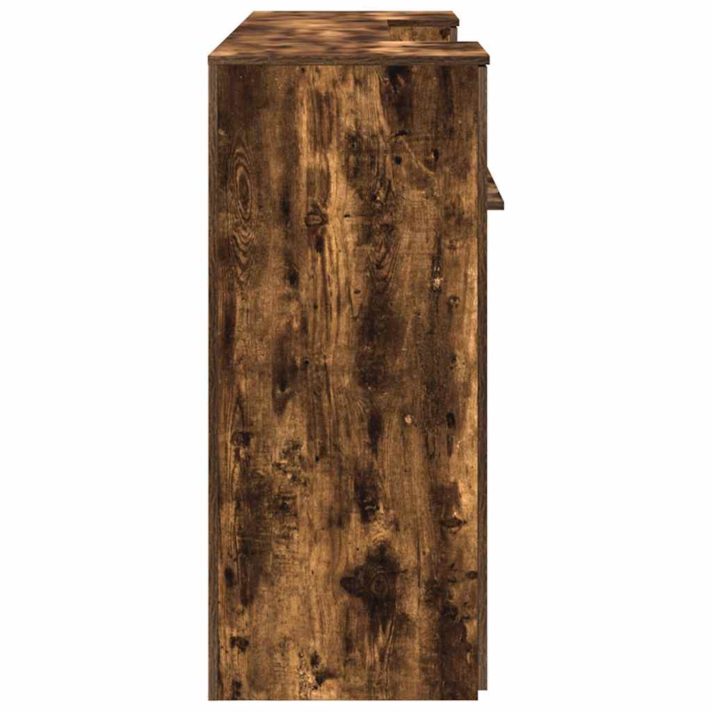 vidaXL Empfangstheke Räuchereiche 200x50x103,5 cm Holzwerkstoff
