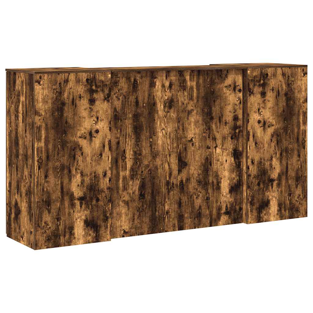 vidaXL Empfangstheke Räuchereiche 200x50x103,5 cm Holzwerkstoff