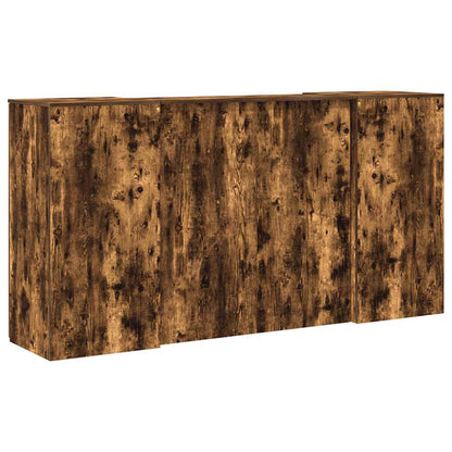 vidaXL Empfangstheke Räuchereiche 200x50x103,5 cm Holzwerkstoff