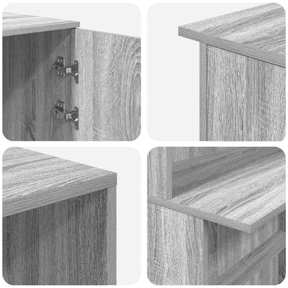 vidaXL Comptoir de réception gris Sonoma 200x50x103,5 cm en bois d'ingénierie