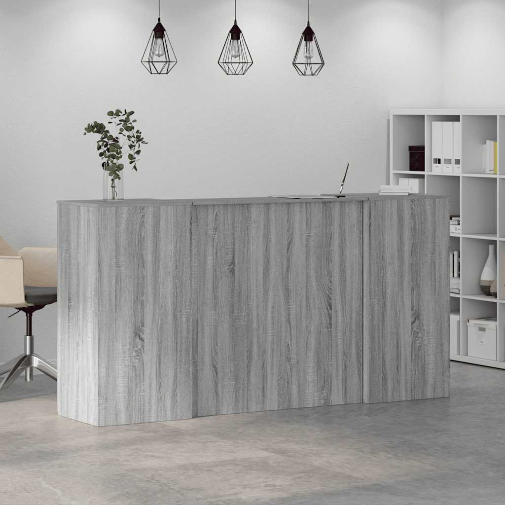 vidaXL Comptoir de réception gris Sonoma 200x50x103,5 cm en bois d'ingénierie