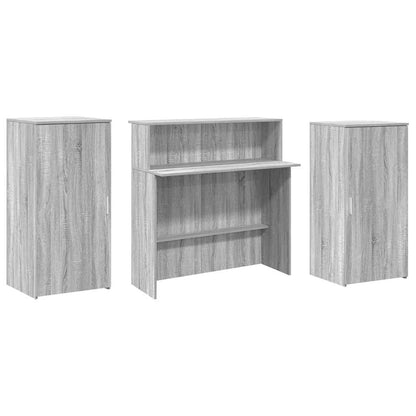 vidaXL Comptoir de réception gris Sonoma 200x50x103,5 cm en bois d'ingénierie