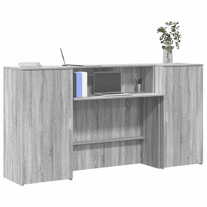vidaXL Comptoir de réception gris Sonoma 200x50x103,5 cm en bois d'ingénierie