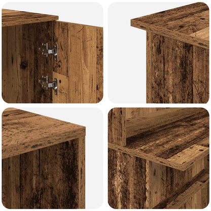 vidaXL Empfangstheke Altholz-Optik 200x50x103,5 cm Holzwerkstoff