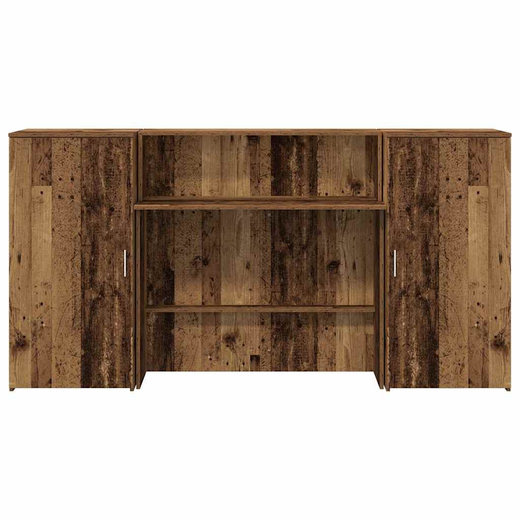 vidaXL Empfangstheke Altholz-Optik 200x50x103,5 cm Holzwerkstoff