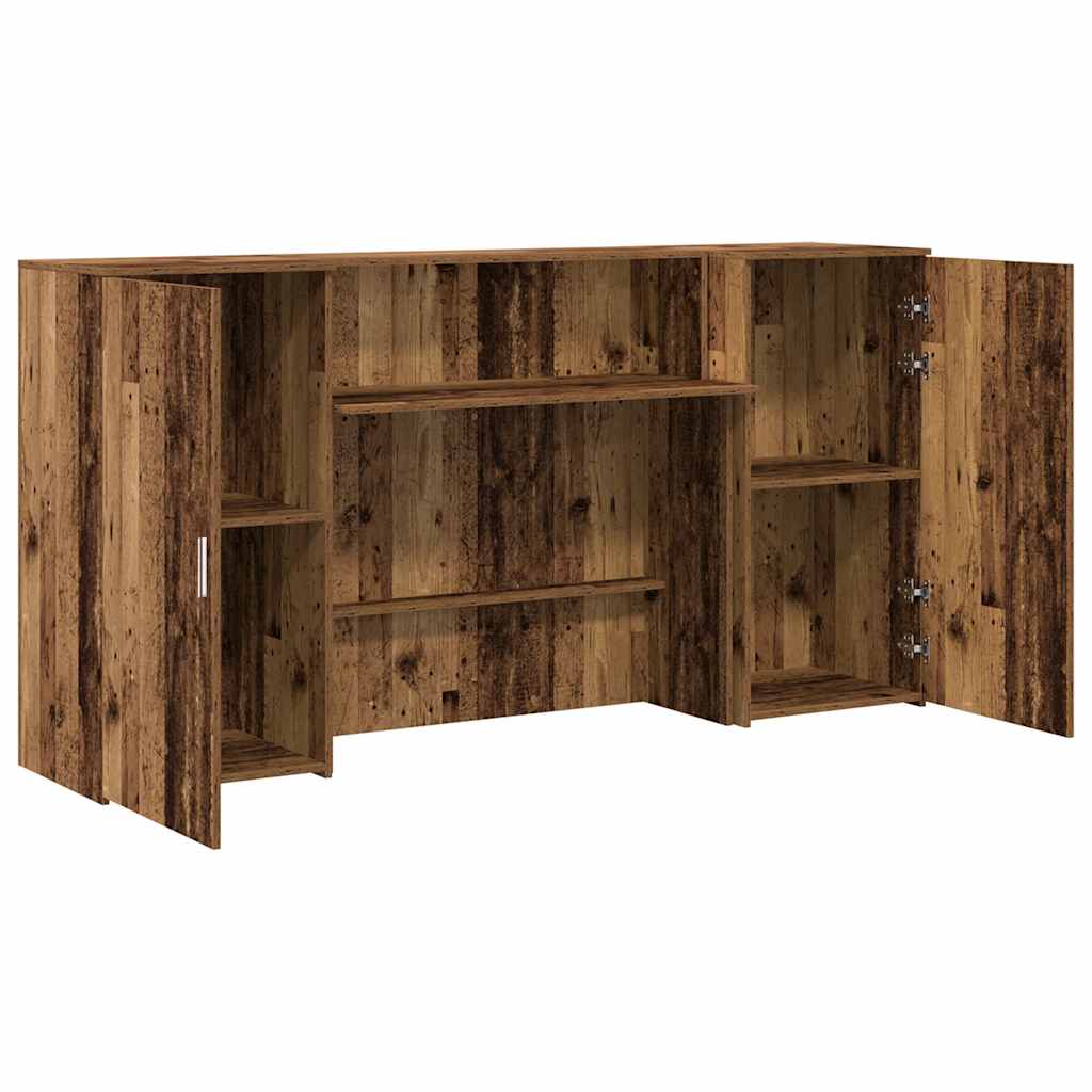 vidaXL Empfangstheke Altholz-Optik 200x50x103,5 cm Holzwerkstoff