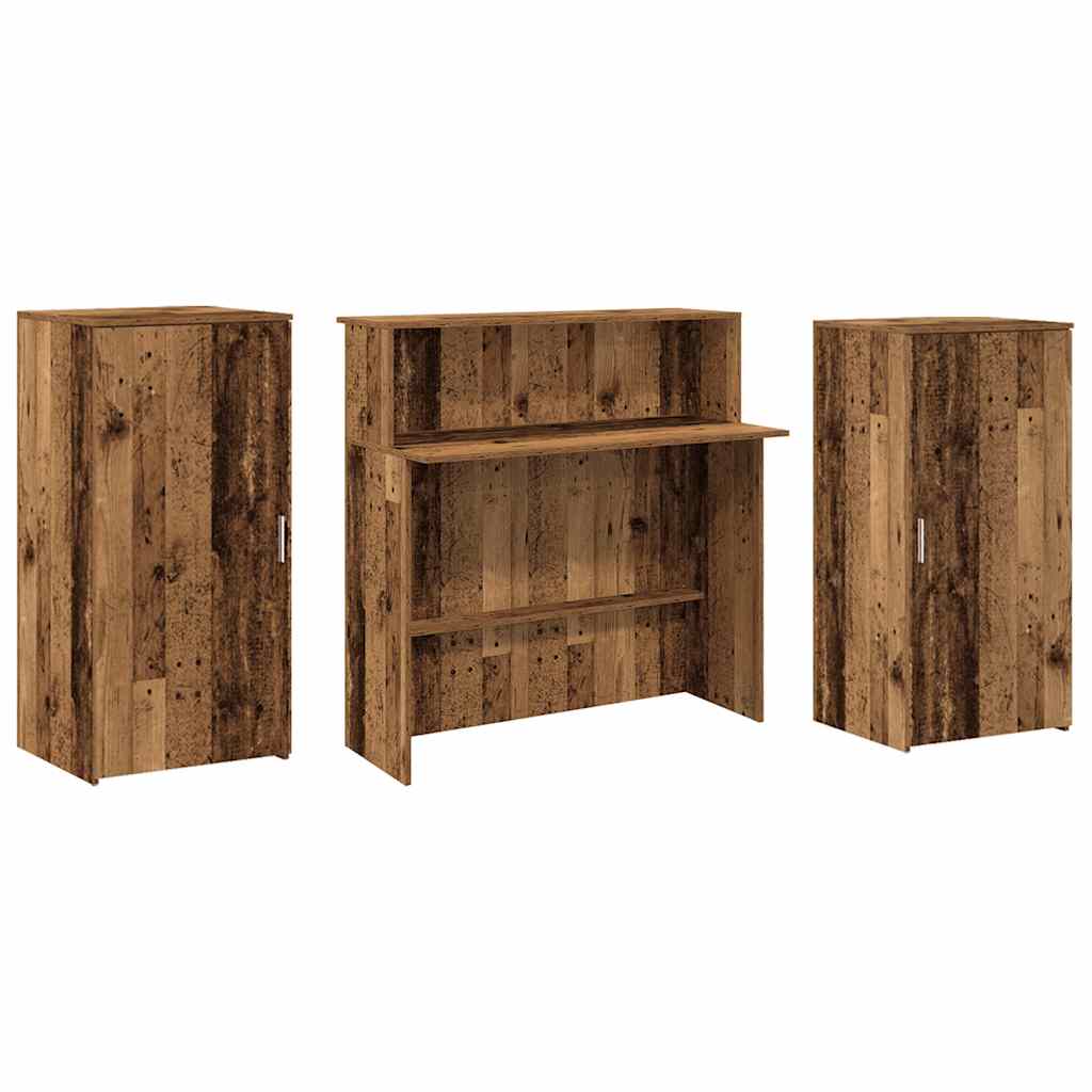 vidaXL Empfangstheke Altholz-Optik 200x50x103,5 cm Holzwerkstoff