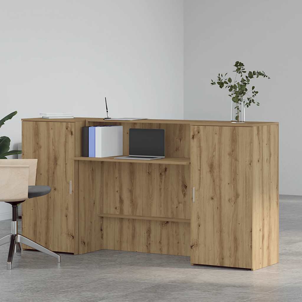 vidaXL Empfangstheke Artisan-Eiche 200x50x103,5 cm Holzwerkstoff