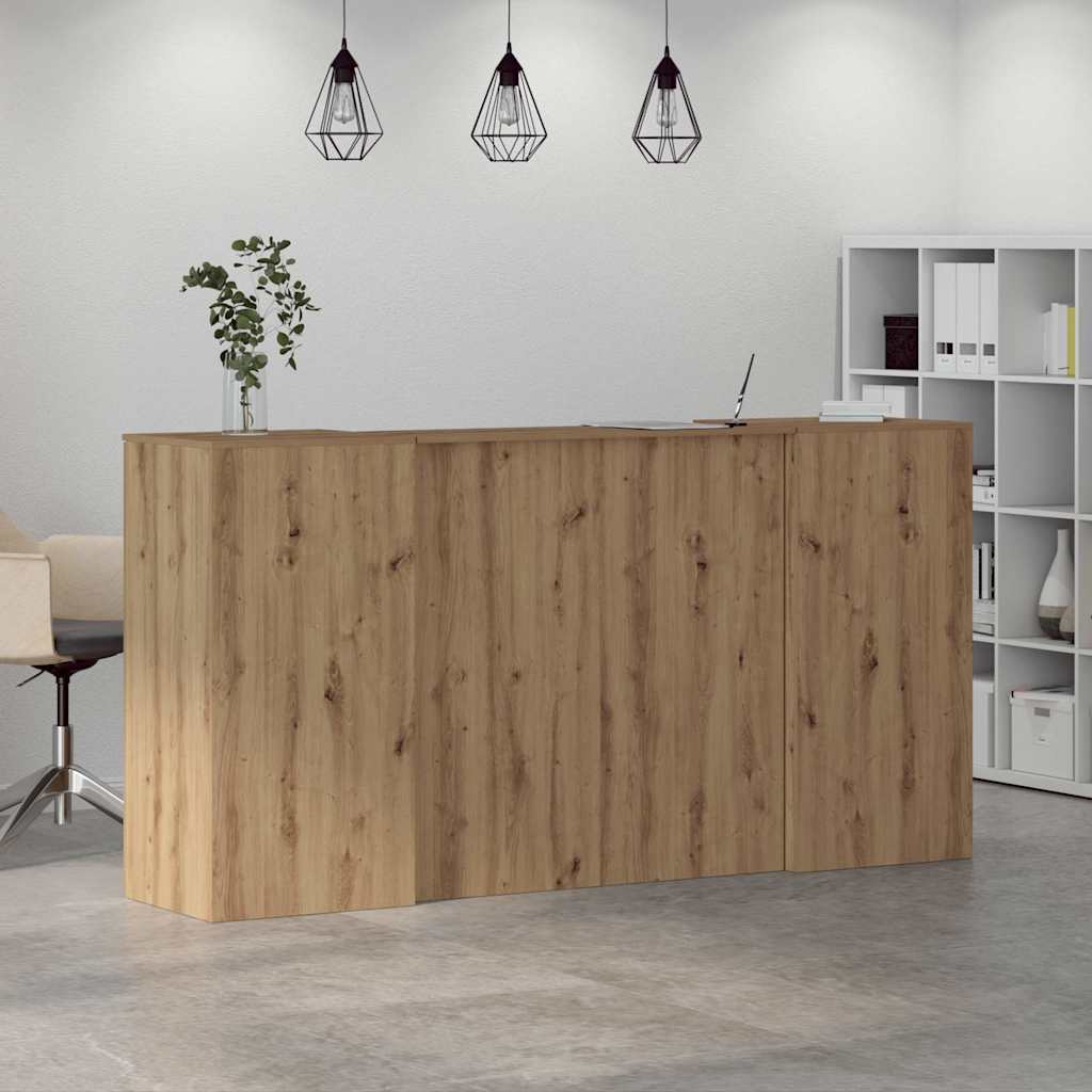 vidaXL Empfangstheke Artisan-Eiche 200x50x103,5 cm Holzwerkstoff