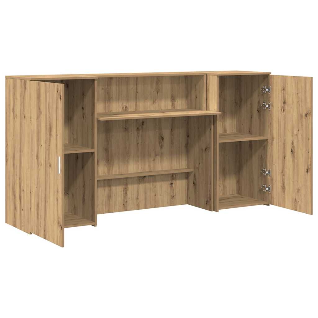 vidaXL Empfangstheke Artisan-Eiche 200x50x103,5 cm Holzwerkstoff