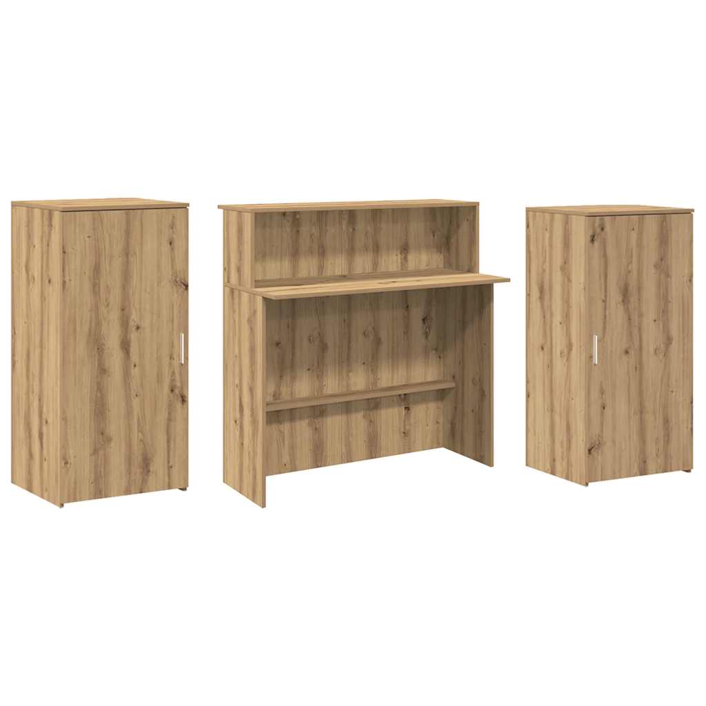 vidaXL Empfangstheke Artisan-Eiche 200x50x103,5 cm Holzwerkstoff