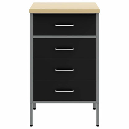 Werkbank mit Schubladen Schwarz und Grau 50 x 55 x 85 cm