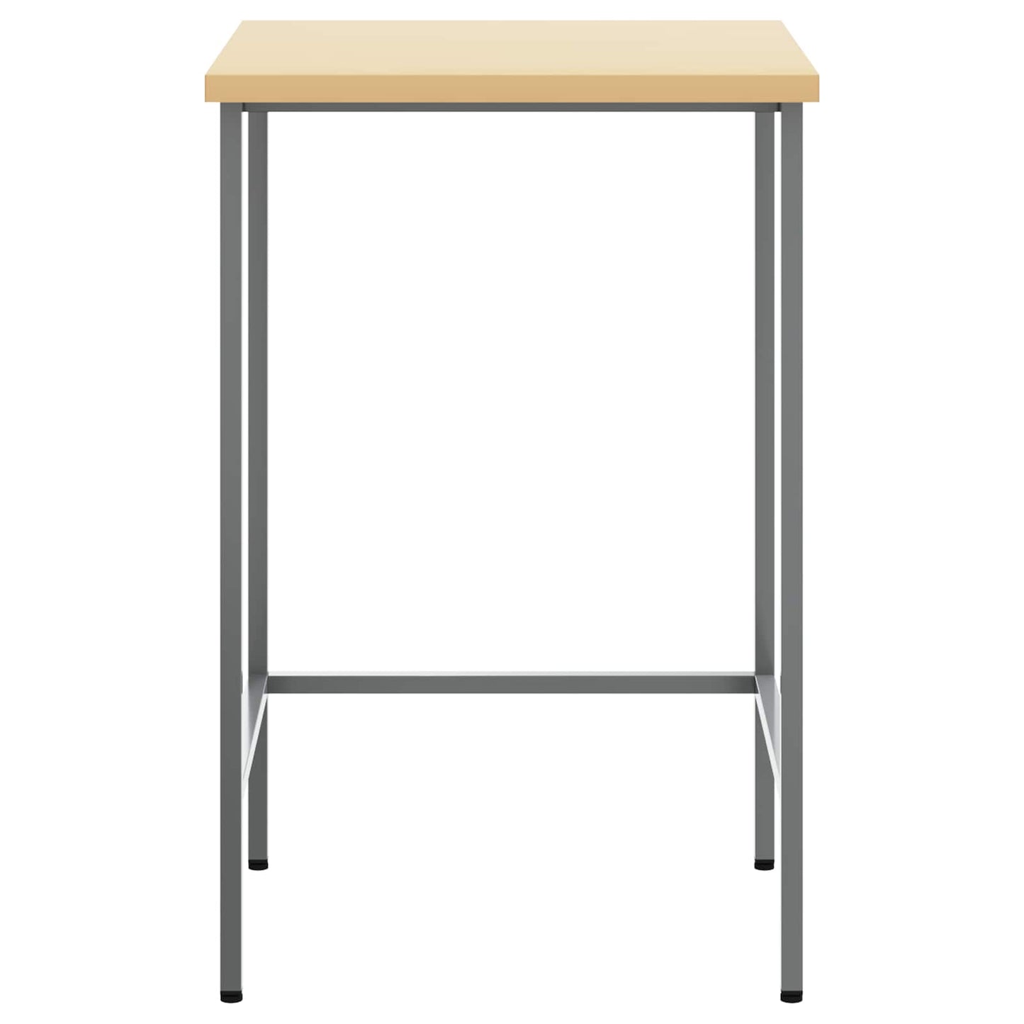 Ecktisch Grau 55 x 55 x 85 cm Stahl und hochwertiges Holz