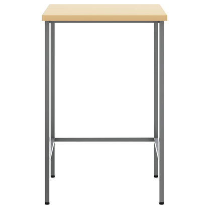 Ecktisch Grau 55 x 55 x 85 cm Stahl und hochwertiges Holz