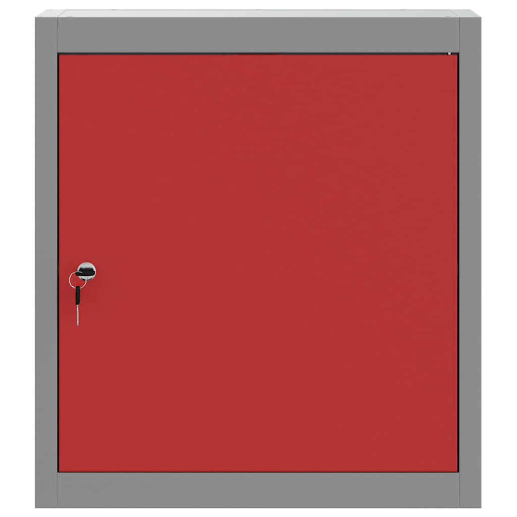 Werkzeugschrank mit Regal Rot und Grau 50 x 20 x 55 cm