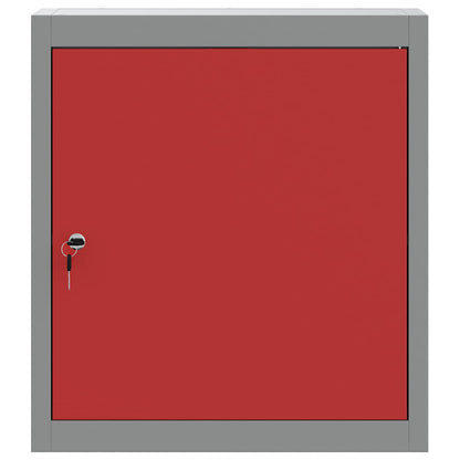 Werkzeugschrank mit Regal Rot und Grau 50 x 20 x 55 cm
