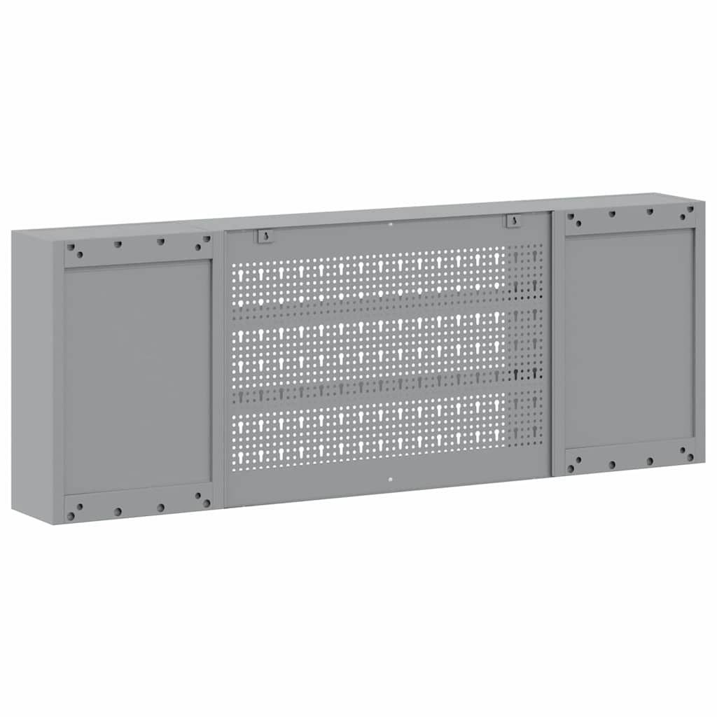 Werkzeugschrank mit Regal Schwarz und Grau 50 x 20 x 55 cm