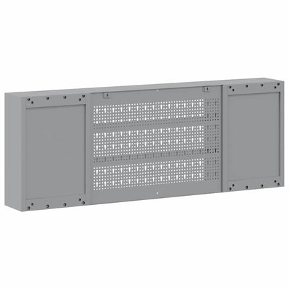 Werkzeugschrank mit Regal Schwarz und Grau 50 x 20 x 55 cm