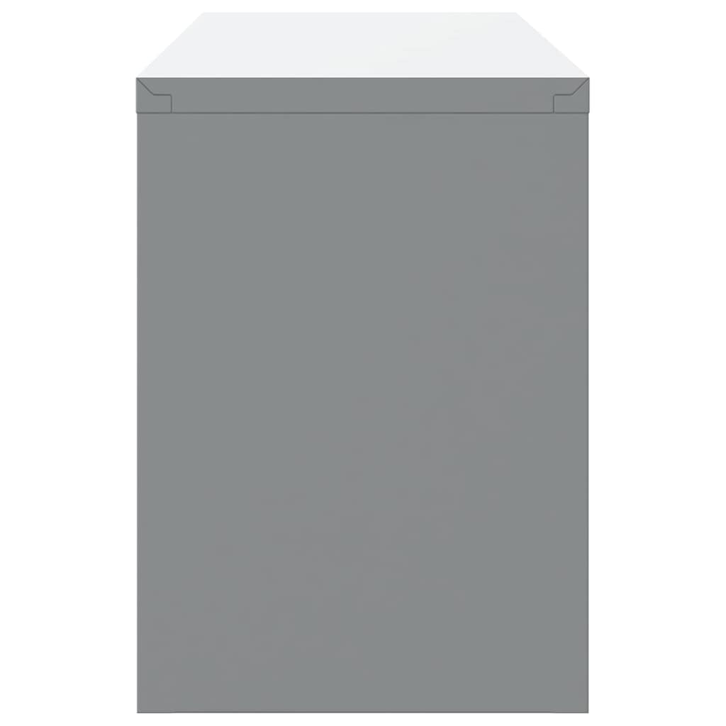 Werkzeugschrank mit Speicher Rot und Grau 100 x 25 x 35 cm