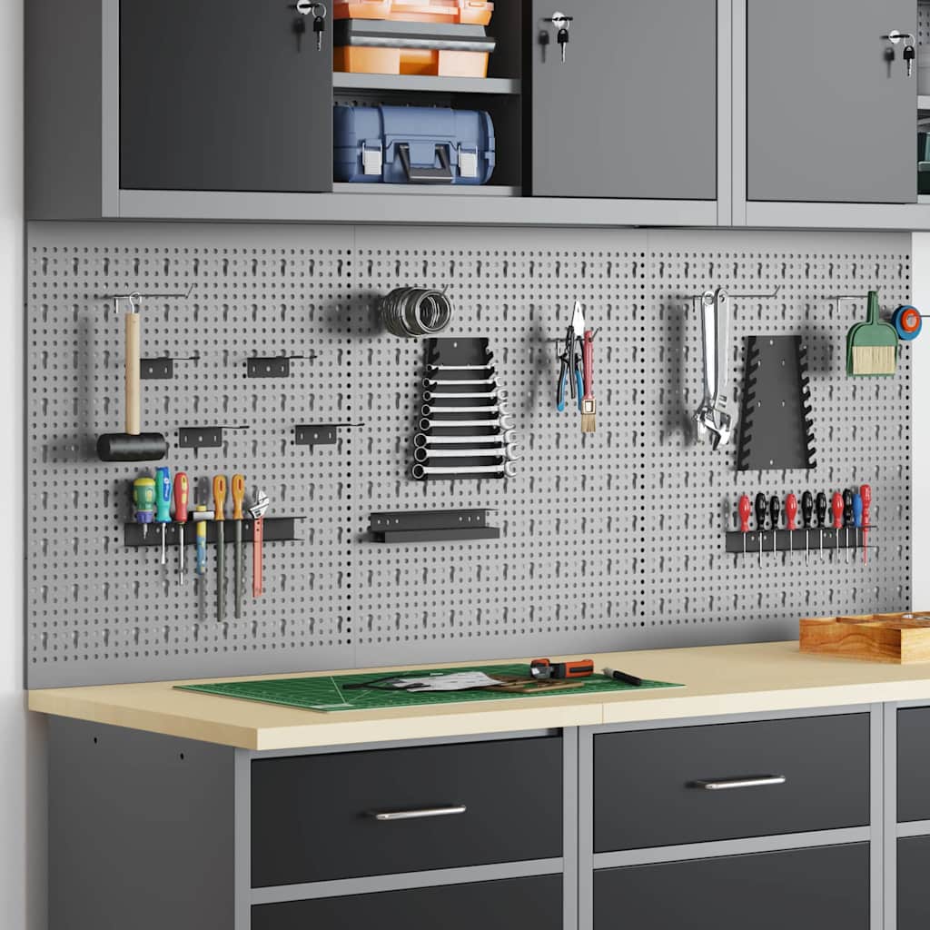 Werkzeugwandpaneel 3 pcs Grau 150 x 1 x 60 cm
