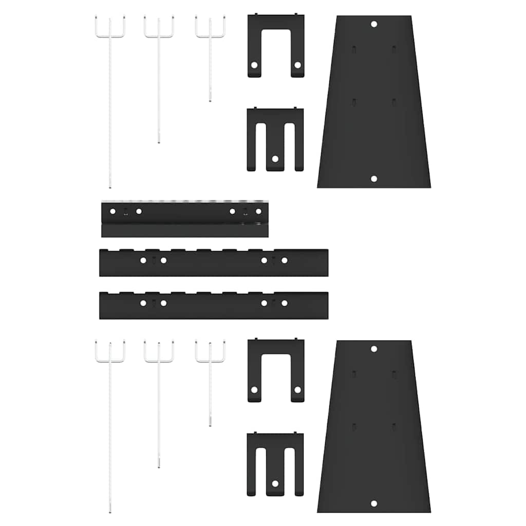 Werkzeugwandpaneel 3 pcs Grau 150 x 1 x 80 cm