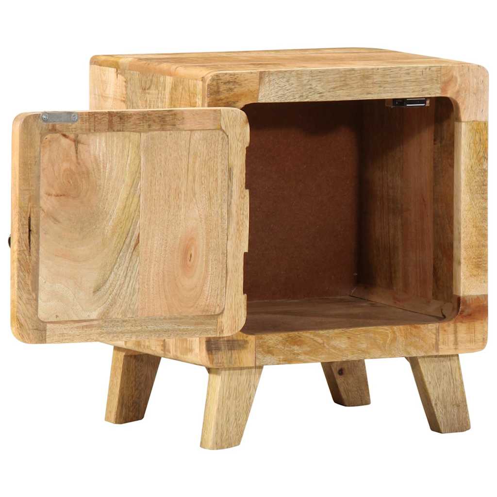 vidaXL Nachttisch 2 Stk. 40x32x46 cm Raues Massivholz Mango