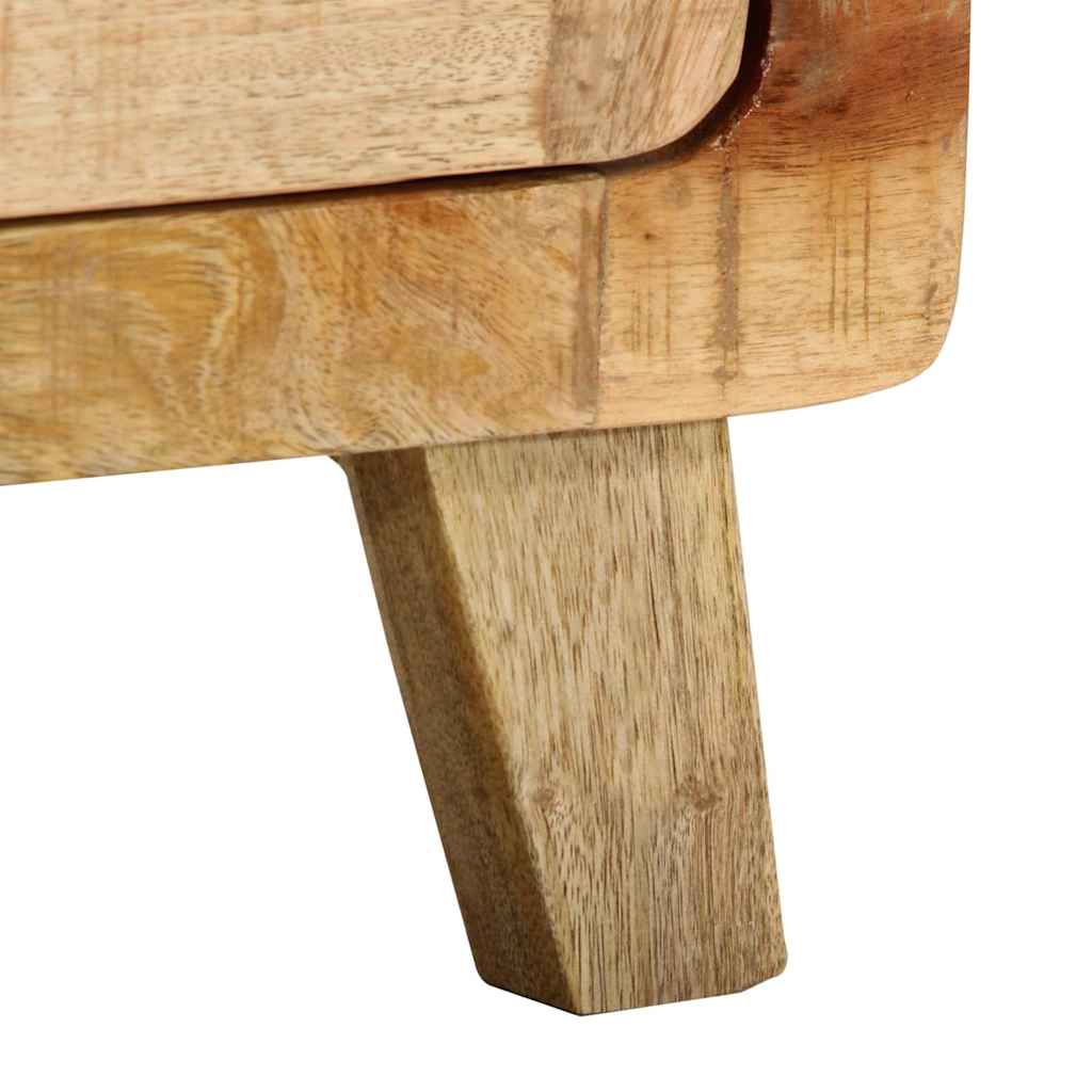 vidaXL Nachttisch 2 Stk. 40x32x46 cm Raues Massivholz Mango