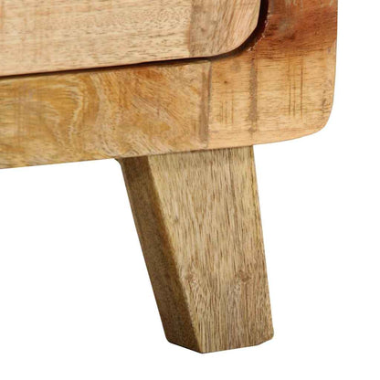 vidaXL Nachttisch 2 Stk. 40x32x46 cm Raues Massivholz Mango