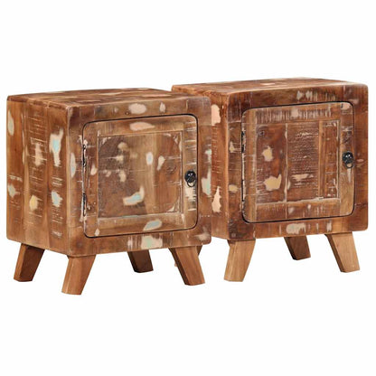 vidaXL Nachttisch 2 Stk. 40x32x46 cm Altholz Massiv