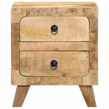 vidaXL Nachttisch 40x32x46 cm Raues Massivholz Mango