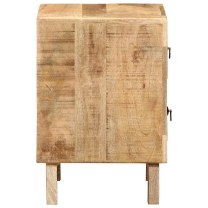 vidaXL Nachttisch 2 Stk. 40x32x46 cm Raues Massivholz Mango
