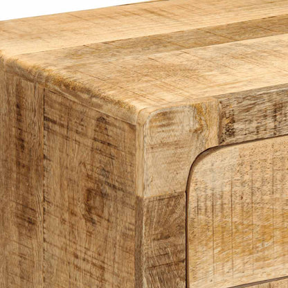 vidaXL Nachttisch 2 Stk. 40x32x46 cm Raues Massivholz Mango