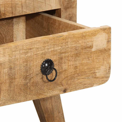 vidaXL Nachttisch 2 Stk. 40x32x46 cm Raues Massivholz Mango