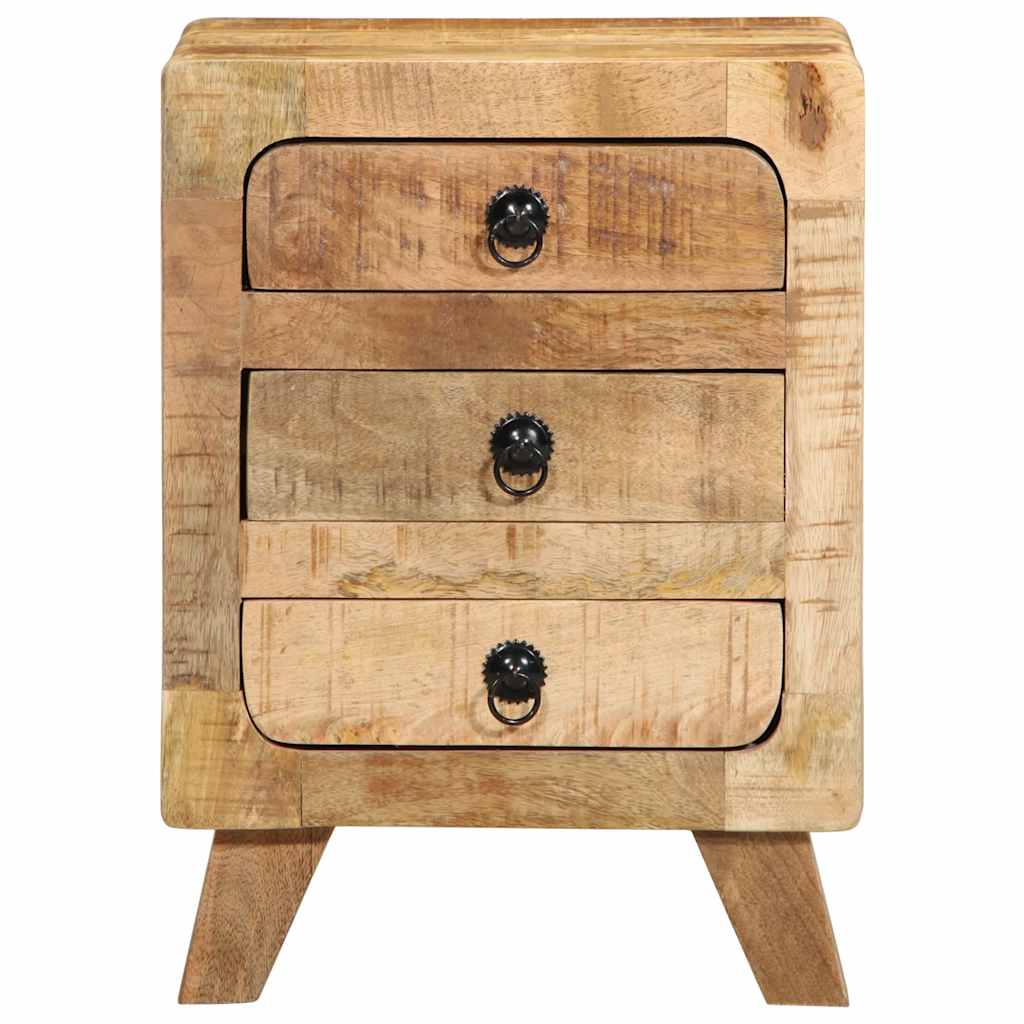vidaXL Nachttisch 37x32x50 cm Raues Massivholz Mango