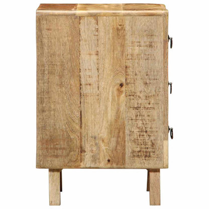 vidaXL Nachttisch 37x32x50 cm Raues Massivholz Mango