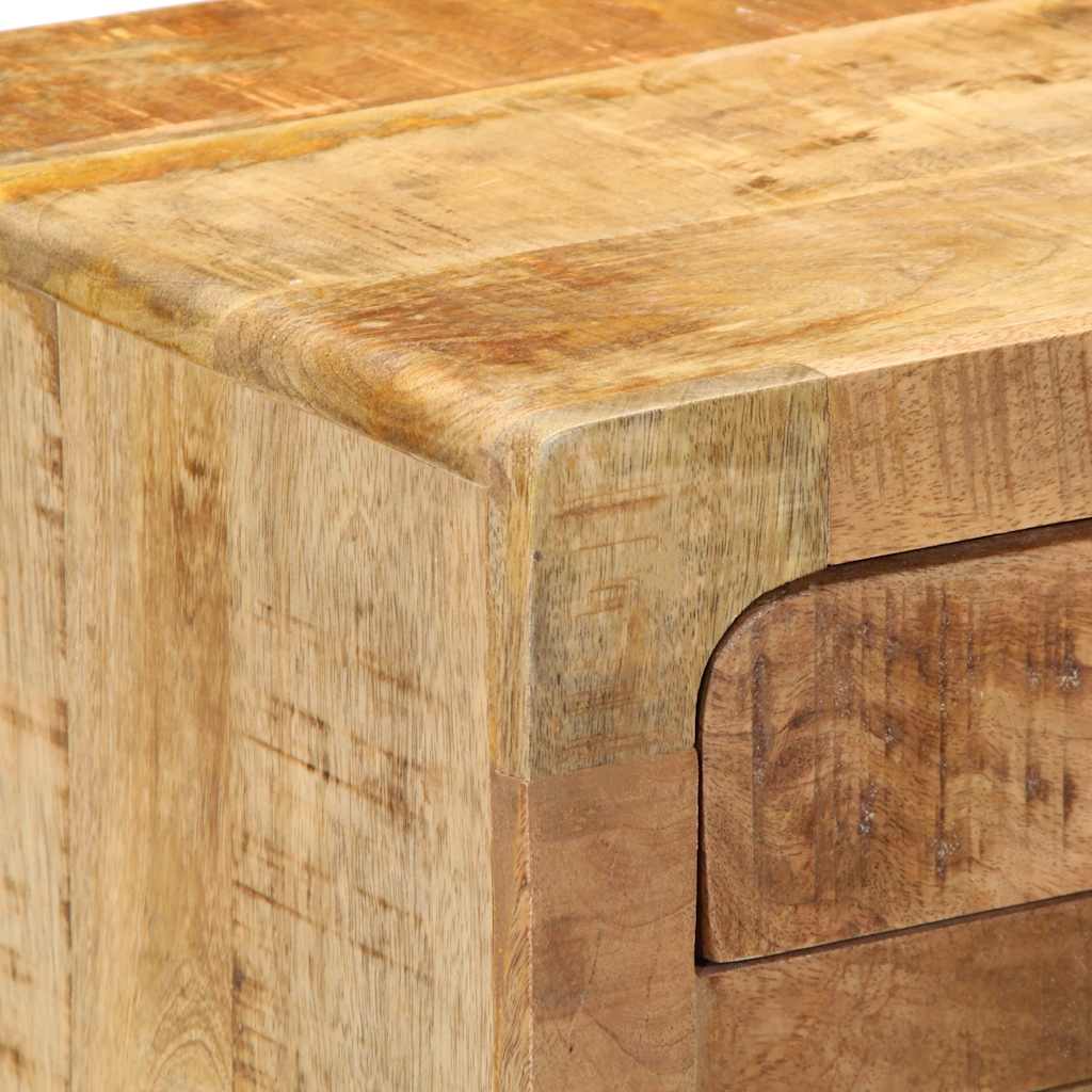 vidaXL Nachttisch 37x32x50 cm Raues Massivholz Mango
