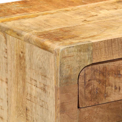 vidaXL Nachttisch 37x32x50 cm Raues Massivholz Mango