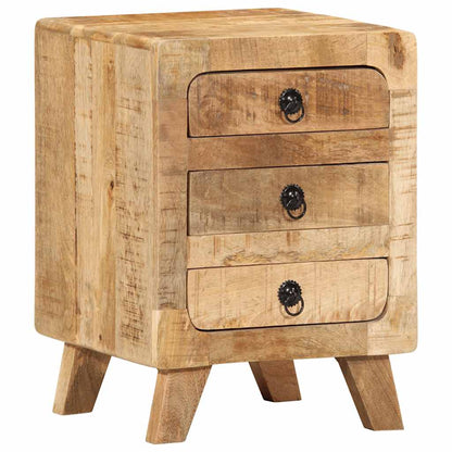 vidaXL Nachttische 2 Stk. 37x32x50 cm Raues Massivholz Mango