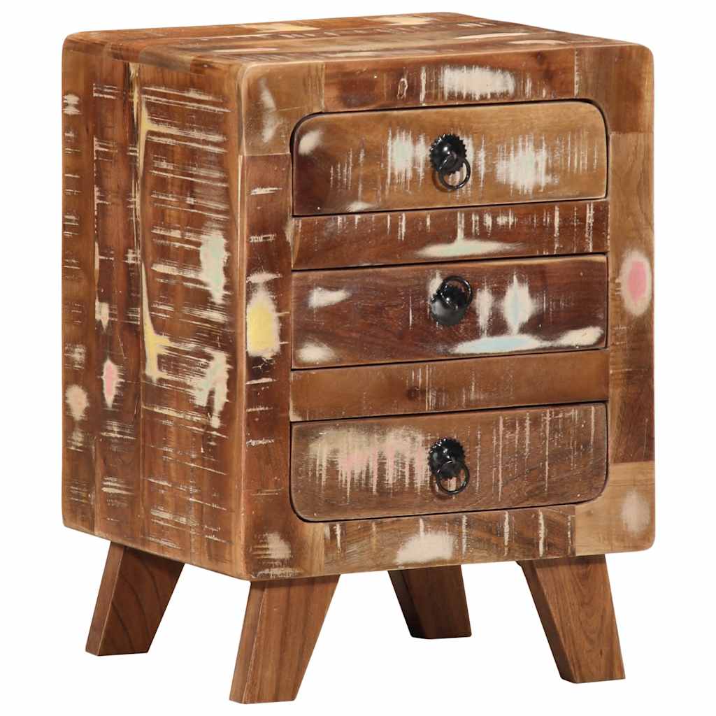 vidaXL Nachttisch 37x32x50 cm Altholz Massivholz