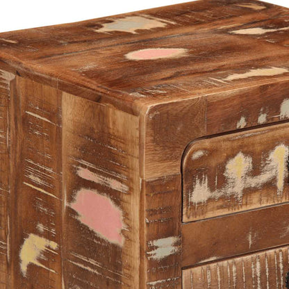 vidaXL Nachttisch 37x32x50 cm Altholz Massivholz