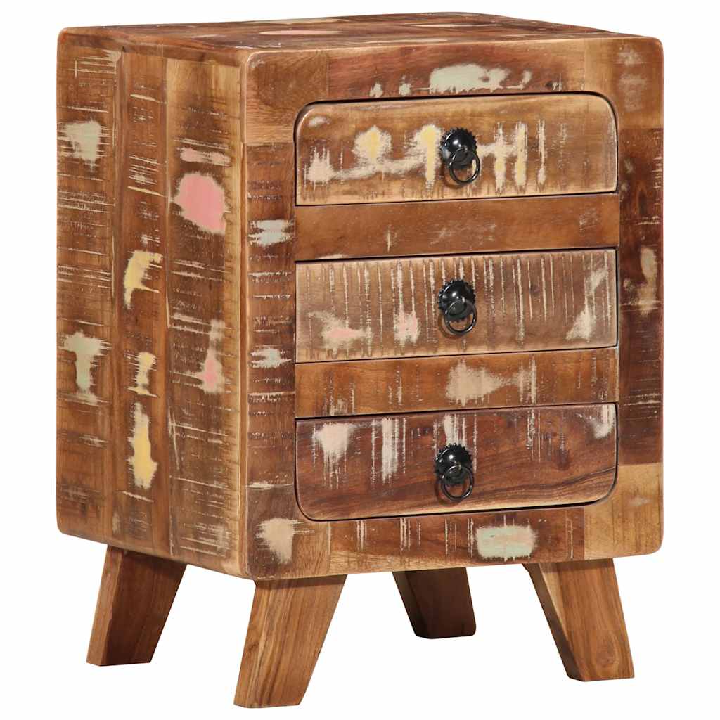 vidaXL Nachttisch 2 Stk. 37x32x50 cm Altholz Massivholz