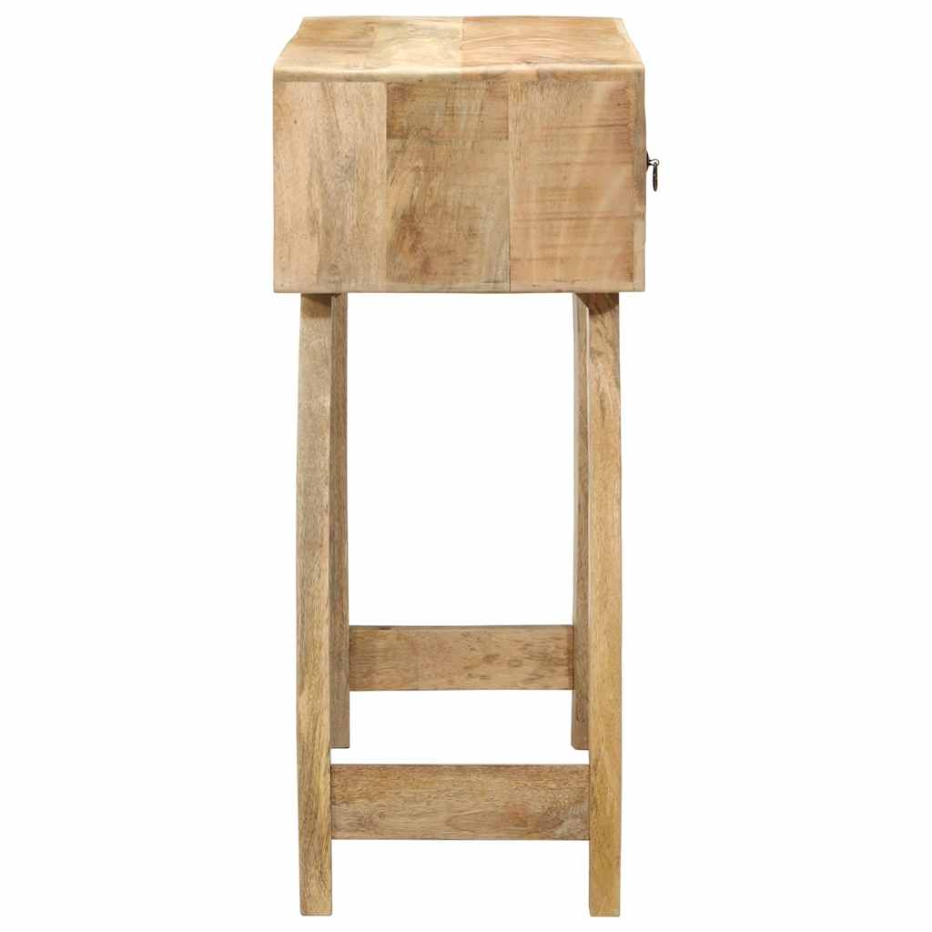 vidaXL Konsolentisch 90x32x75 cm Raues Massivholz Mango