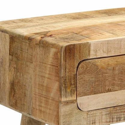 vidaXL Konsolentisch 90x32x75 cm Raues Massivholz Mango