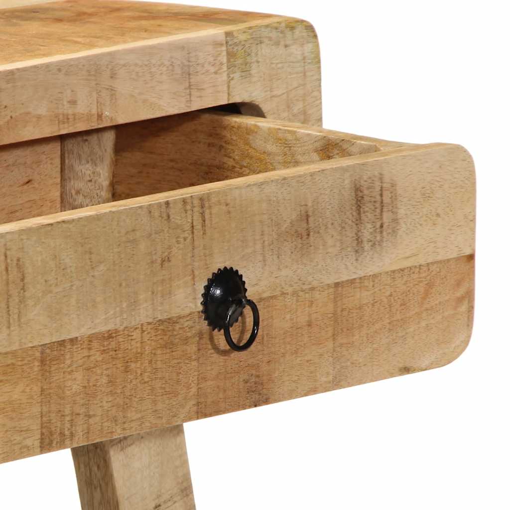 vidaXL Konsolentisch 90x32x75 cm Raues Massivholz Mango