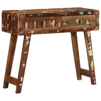 vidaXL Konsolentisch 90x32x75 cm Altholz Massivholz