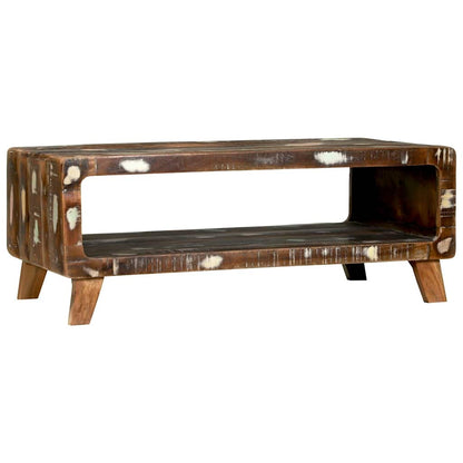 vidaXL Couchtisch 90 x 50 x 35 cm Massives upgecyceltes Holz