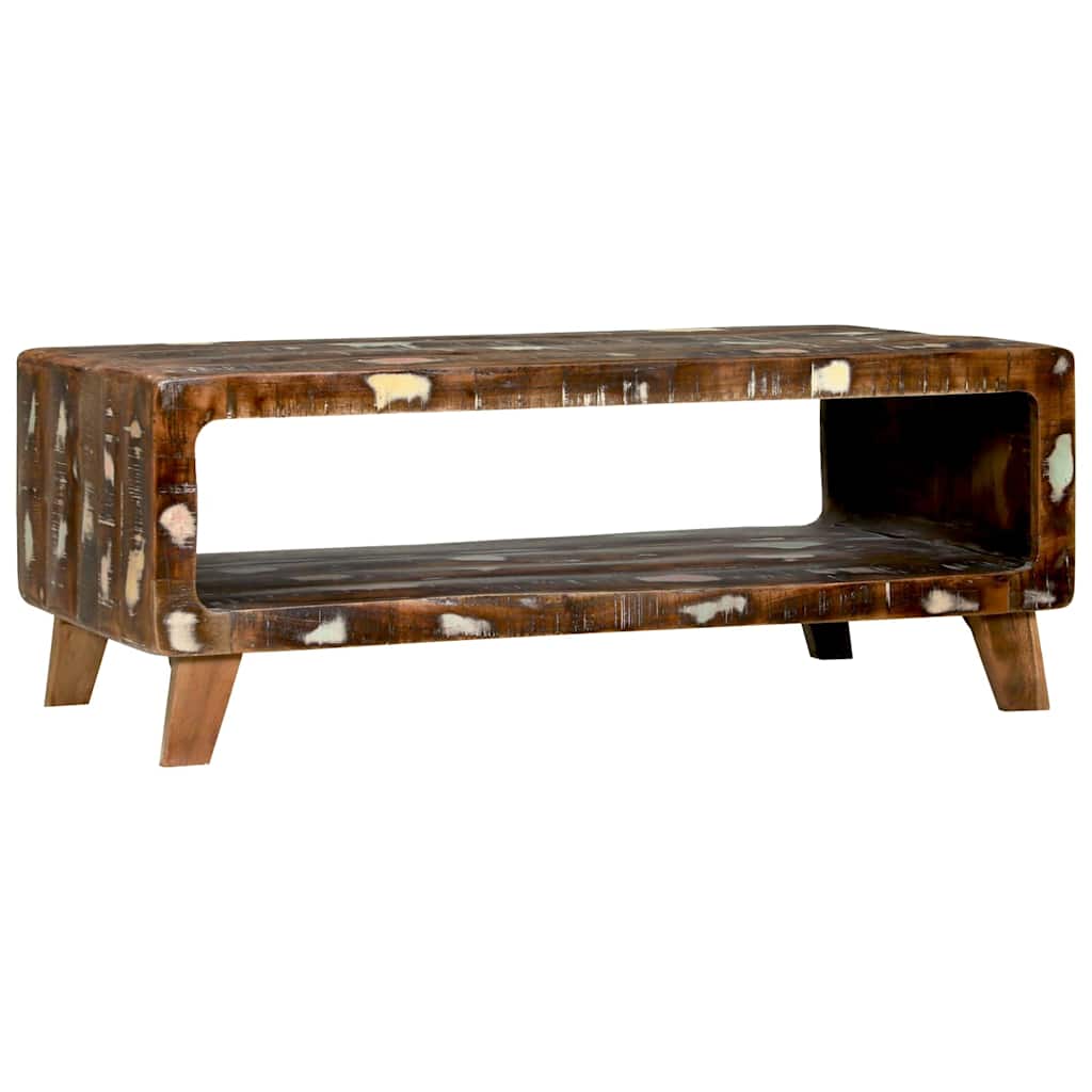 vidaXL Couchtisch 90 x 50 x 35 cm Massives upgecyceltes Holz