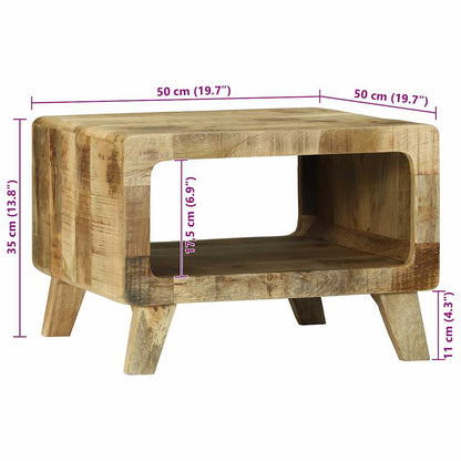 vidaXL Couchtisch Braun 50 x 50 x 35 cm Massivholz Mango