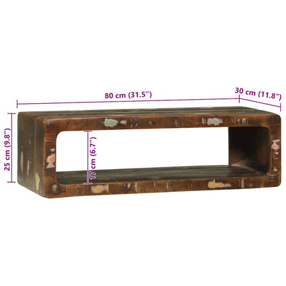 vidaXL TV-Schränk Mehrfarbig 80 x 30 x 25 cm Massivholz Altholz