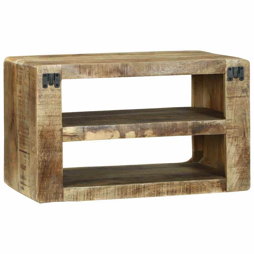 vidaXL TV-Schränk mit Regal Braun 60 x 32 x 36 cm Massivholz Mango